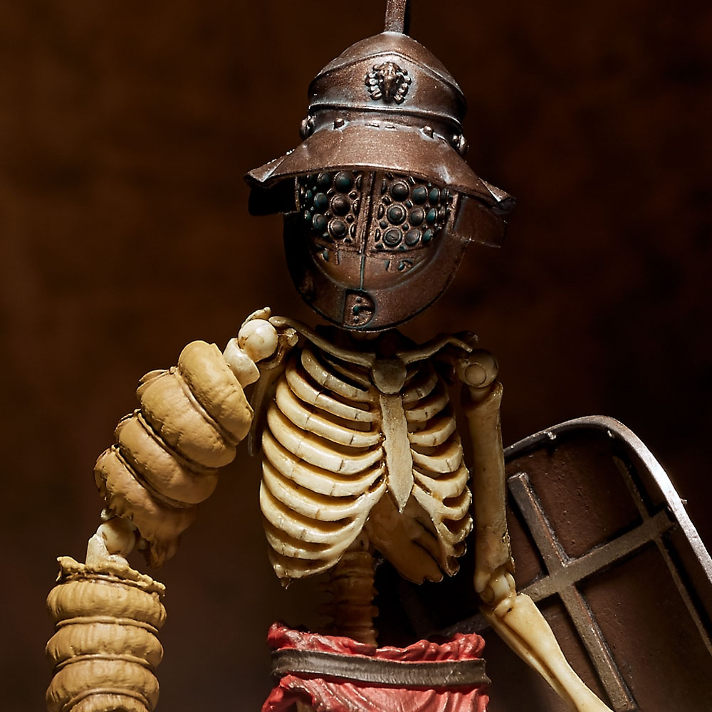 Revoltech Combattant au casque de poisson Mirmillone - Version intégrale en couleur